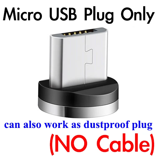 Micro USB Plug Only Магнитный светодиодный кабель Micro USB для быстрой зарядки 2,4 A для huawei Honor 20i 8S 8A Pro 8C 8X Max 7X 7A 7C Pro P Smart+ Xiaomi Redmi 7 6 - Тип штекера: Micro USB Plug Only