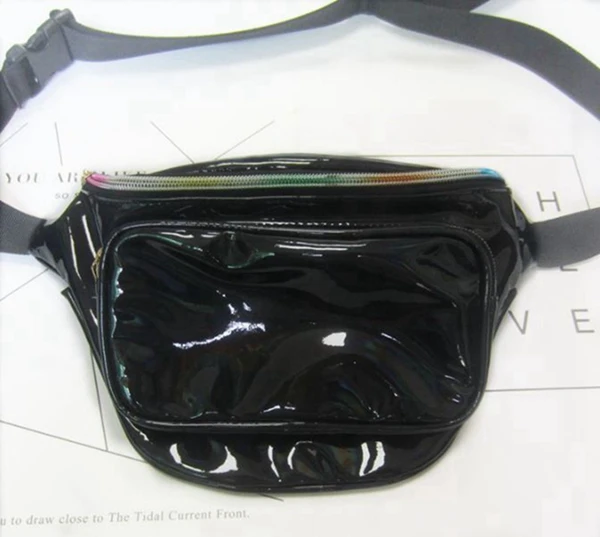 Free Shipping+Wholesale PU laser waist bag Thighbags fanny pack for women holographic leg 30pcs/Lot |