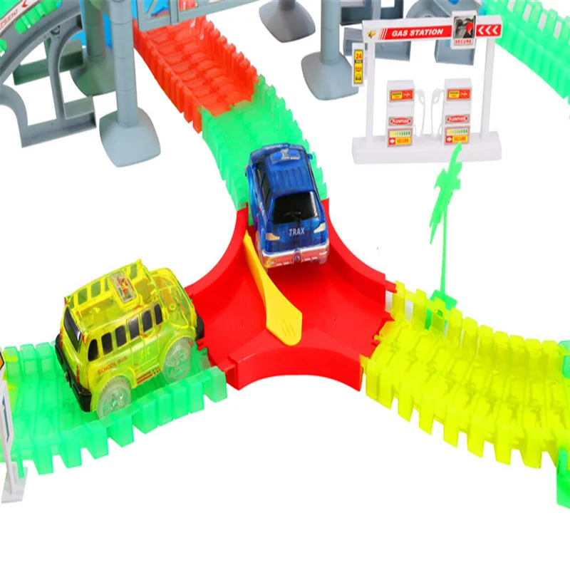 DIY Гибкая гоночная дорожка мостик обучающая игрушка креативные магические