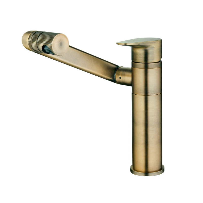 Accoona Bathroom Faucet Chrome Polished Solid Brass Single lever Antique Basin Mixer Tap Lavatory Water Taps A9390-1 | Обустройство