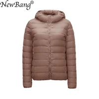 newbang brand womens down jackets 90 ultra light duck down women lightweight coat hooded female windbreaker parka plus coats