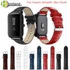 Ремешок из крокодиловой кожи для Xiaomi Huami Amazfit Bip BIT Lite, Молодежный кожаный ремешок для умных часов, браслет amazfit 20 мм, спортивный