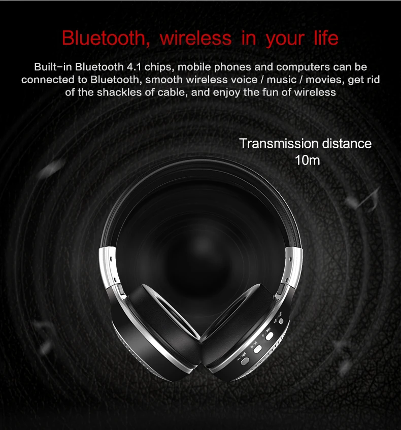 Наушники ZEALOT B19, ЖК-дисплей, Hi-Fi, бас, стерео наушники, Bluetooth, беспроводная гарнитура с микрофоном, FM радио, TF слот для карты, наушники