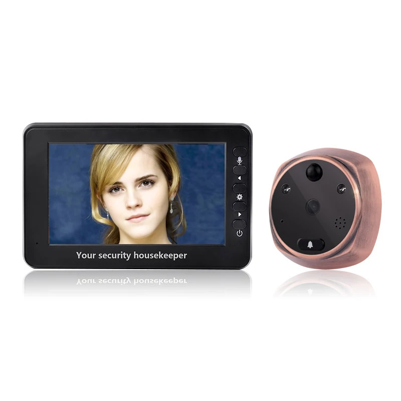 Цифровой домофон с TFT ЖК-дисплеем 4 3 дюйма дверной глазок камера пассивным ИК