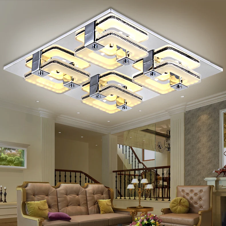 Mercure really upscale rectangular living room lamps modern minimalist bedroom ceiling LED lights X8803 creative restaurant |