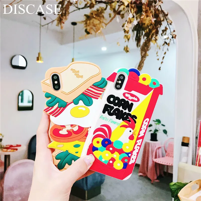 DISCASE чехол для телефона iphone 8 7 6 6s plus X милые интересные Силиконовые снэк-Soft Shell все
