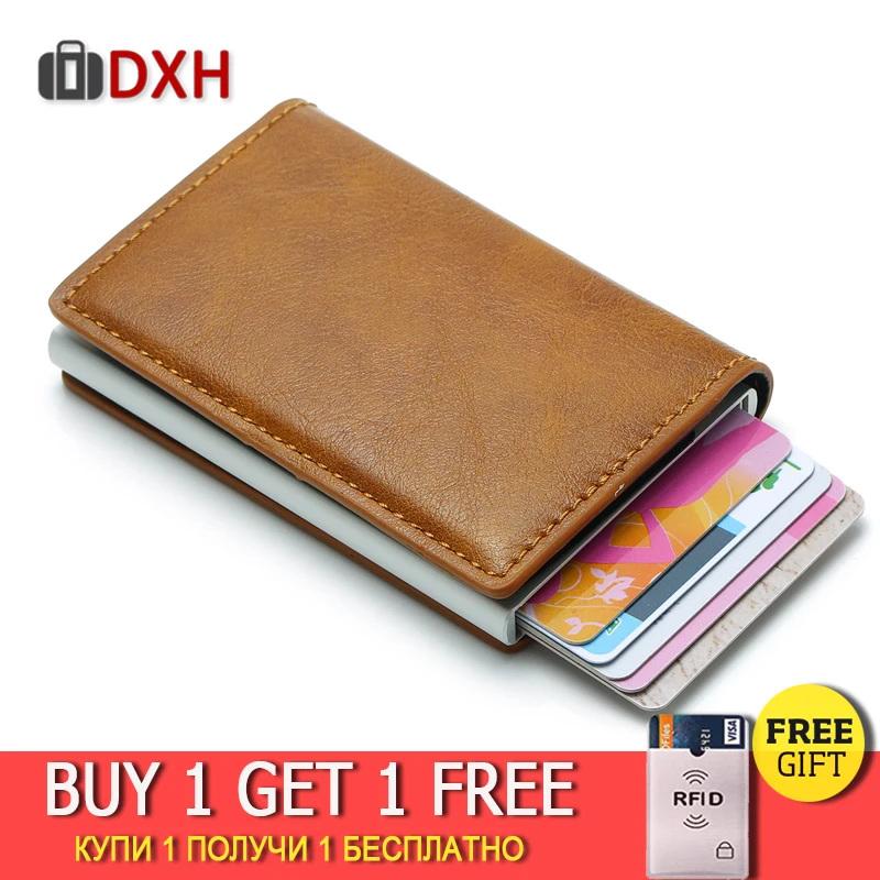 2019 женский кошелек визитница Rfid мужские бумажники Мужской винтажный желтый