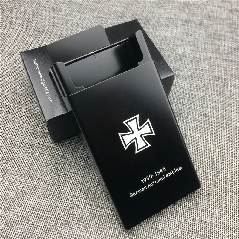 LF006 алюминиевый сплав сигареты чехол лазерная резьба Germeny Железный крест не