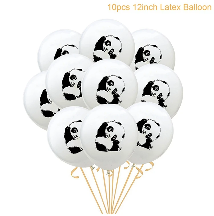 Воздушный шар PATIMATE Panda из фольги для вечеринки в честь Дня Рождения, вечерние шары в джунглях, воздушные шары в виде панды на день рождения, гелиевые шары