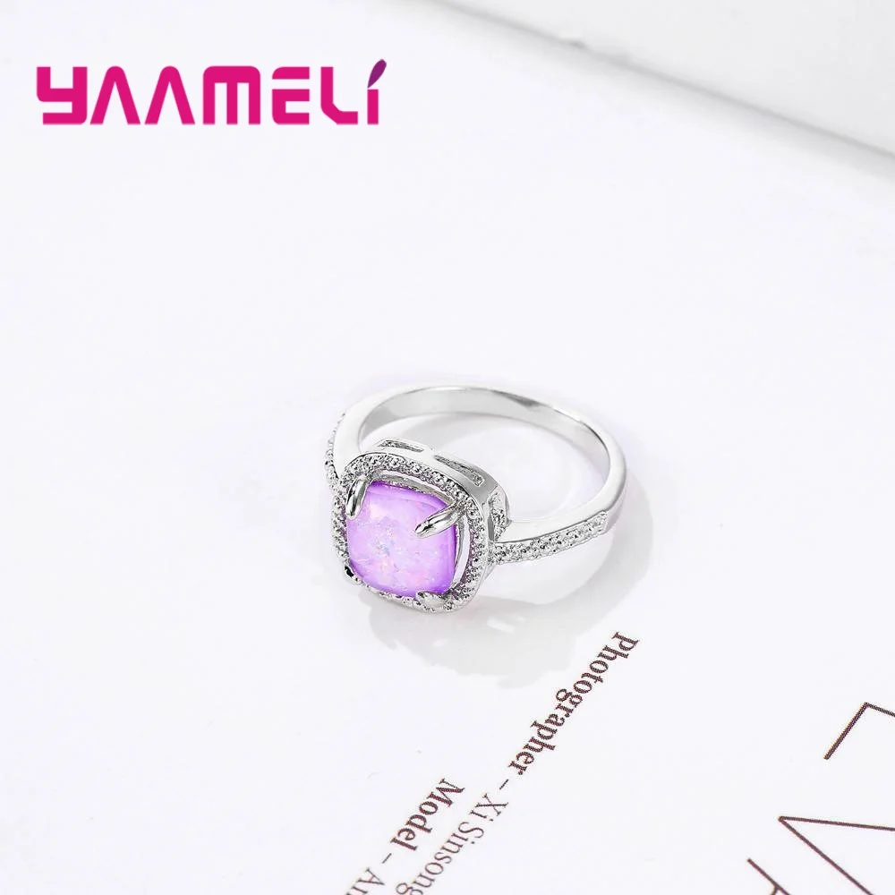 Изумительная новинка Опаловая камни кольца для Для женщин 925 пробы Серебряное