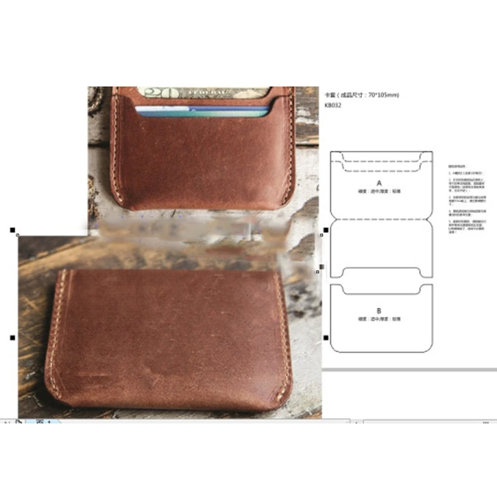 DIY Кожа ремесло держатель карты samll бумажник высечки нож формы набор ручной удар