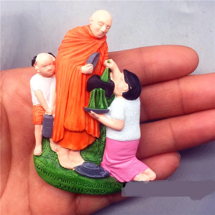 Домашний декор из Тайланда, памятная серия, сувенир для путешествий, 3D Смола, слон, чианг-маи, статуи храма, холодильник, магнитная наклейка