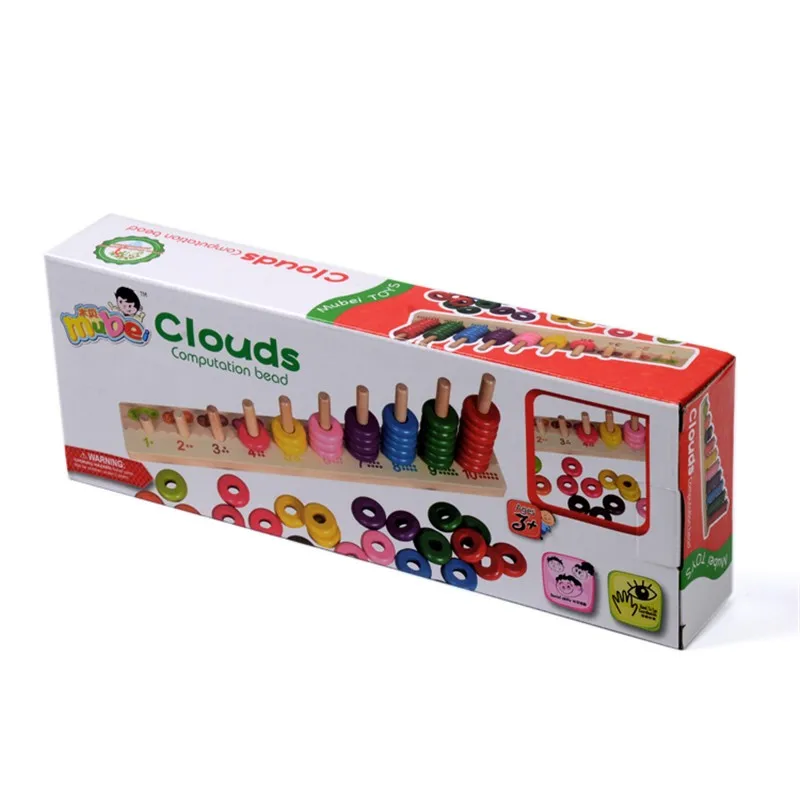 Математические блоки Монтессори игры для детей цветная форма сортировщик раннее