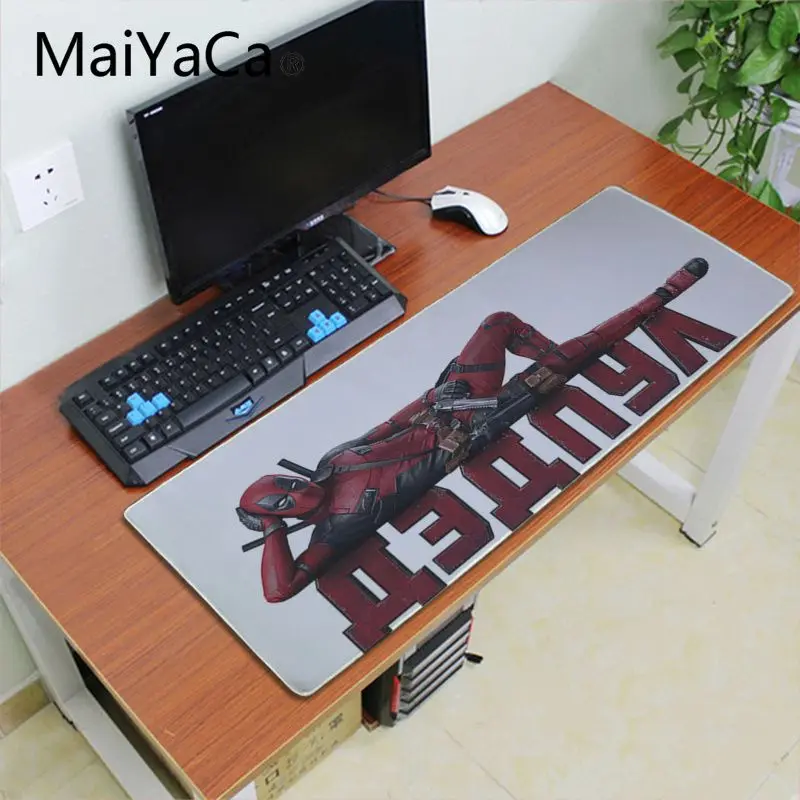 Lock Edge 40X90cm Maiyaca индивидуальный кожаный Дэдпул человек уникальный настольный коврик игровой коврик для мыши ноутбук ПК игровой коврик большой коврик для мыши геймер Коврик для мыши - Цвет: Lock Edge 40X90cm