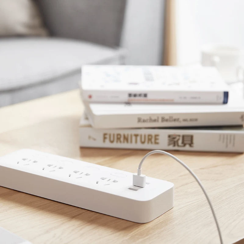 Оригинальный Xiao mi jia power Strip 2.1A Быстрая зарядка 3 USB удлинитель штепсельная вилка