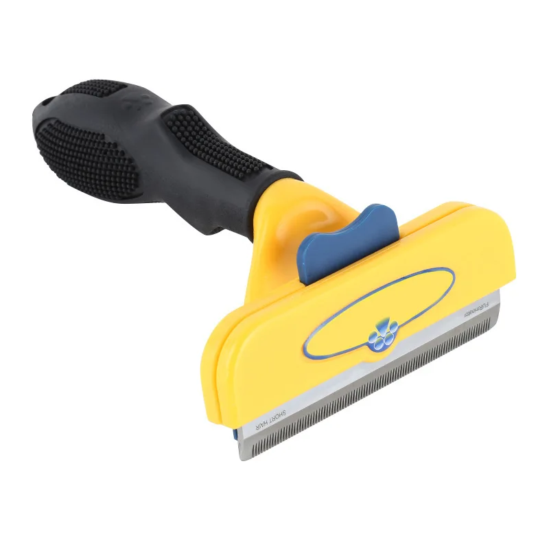 Yellow RFWCAK ABS расчески для удаления собачьей шерсти, щетка для ухода за кошками, инструменты для стрижки, триммер для домашних животных, расчески для кошек, аксессуары для собак - Цвет: Yellow