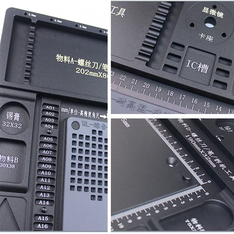 Многофункциональная подкладка из алюминиевого сплава для микроскопа