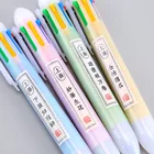 Шариковая ручка Kawaii, 7 цветовручка, симпатичная канцелярия, Цветной Стержень, для школьника