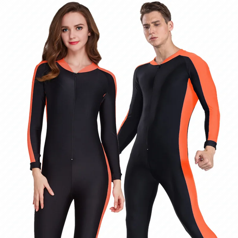 

SBART Men Women UPF 50+ Lycra Diving Wetsuit anti UV onepiece rash guard long sleeve swimwear Sun Protect Full Body Wetsuit