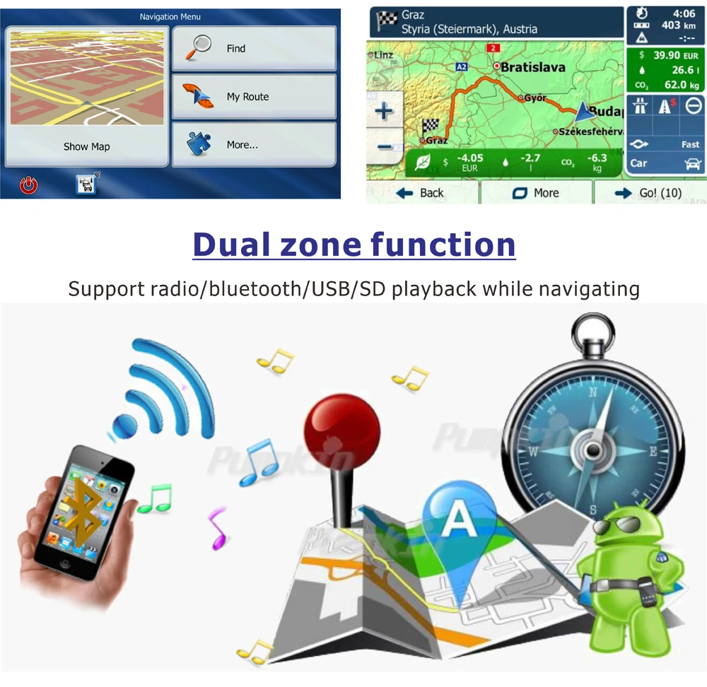 DHL Android 7 1 Универсальный 1Din дюймовый автомобильный мультимедийный GPS карта wifi