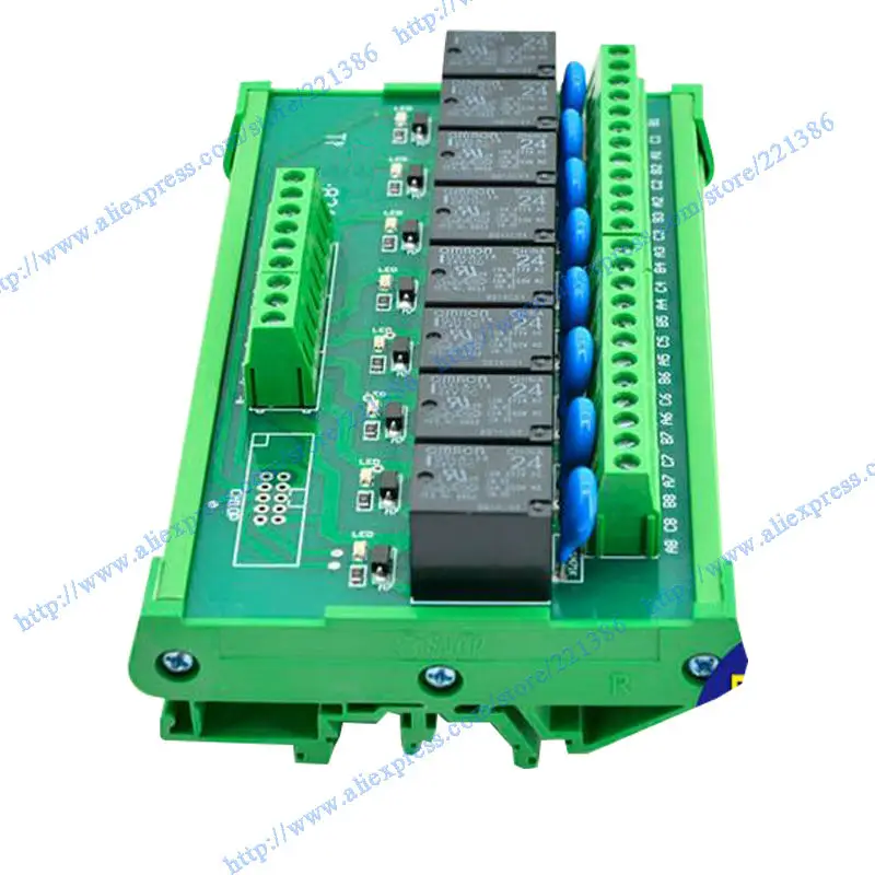 Модуль управления реле Omron 8 каналов 24 В 10 А модуль интерфейса DIN-рейки OMRON катушка