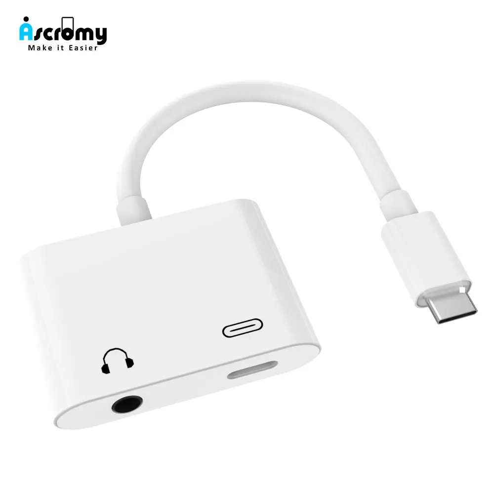 Кабель для наушников Ascromy 2 в 1 USB Type C 3 5 мм разветвитель аудио адаптера Apple iPad Pro 11 2018