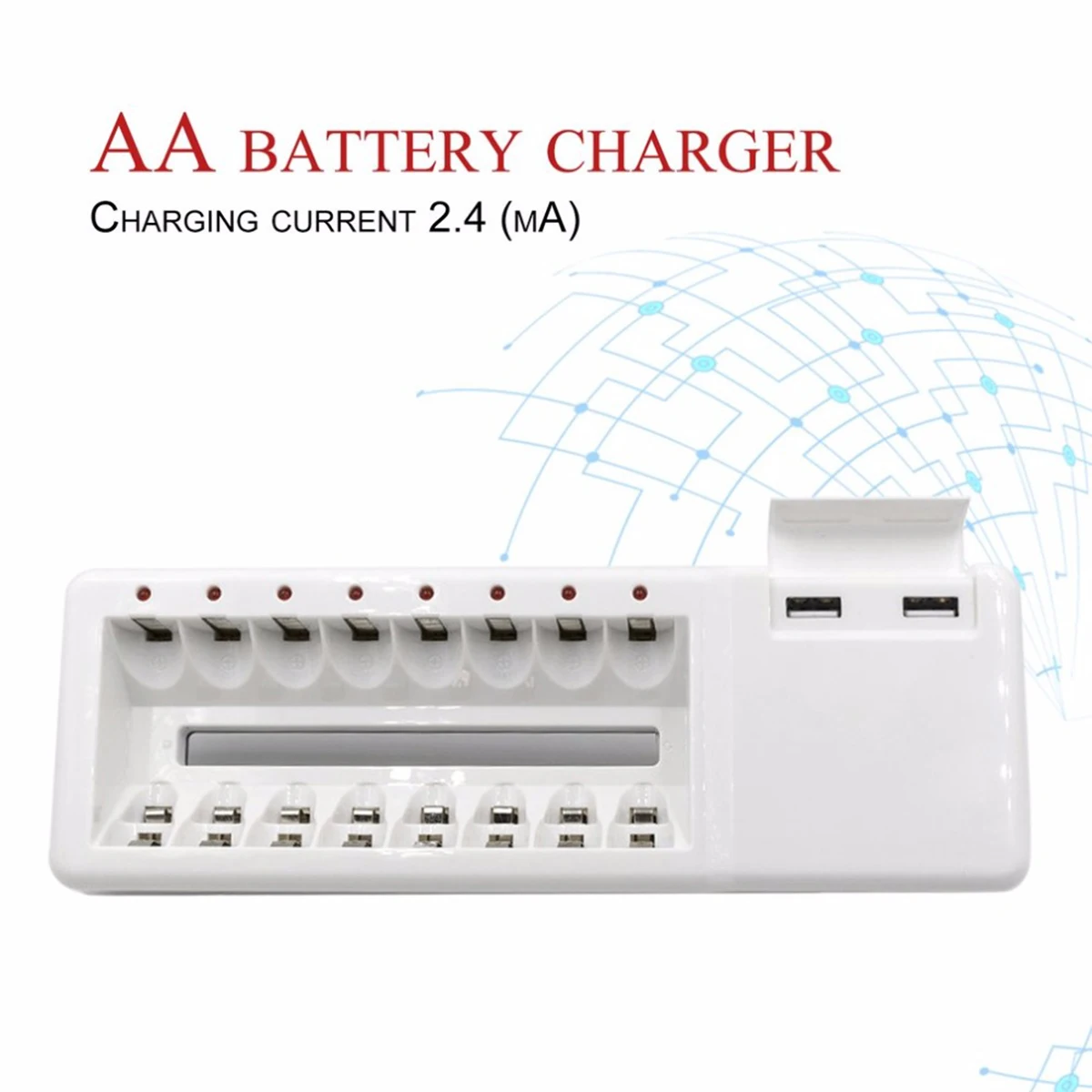 SOONHUA 8 Slot независимое зарядное устройство AA AAA Ni Ca Быстрая зарядка с шнуром