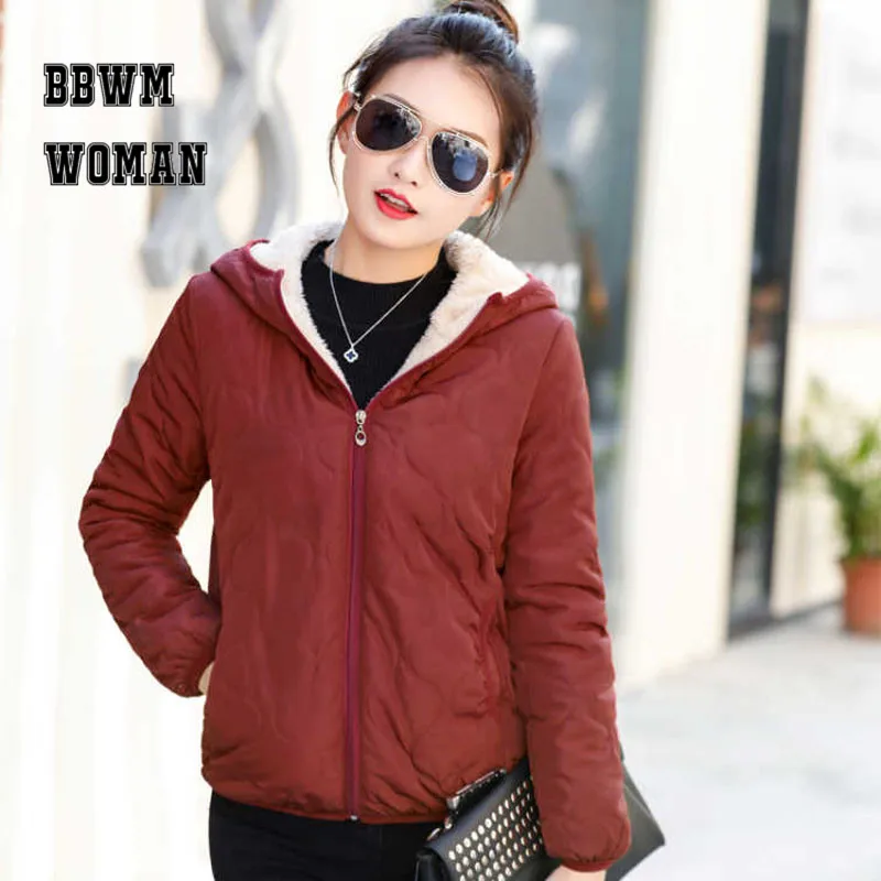 Женские короткие свободные парки из 2018 хлопка куртка с подкладкой в стиле милый