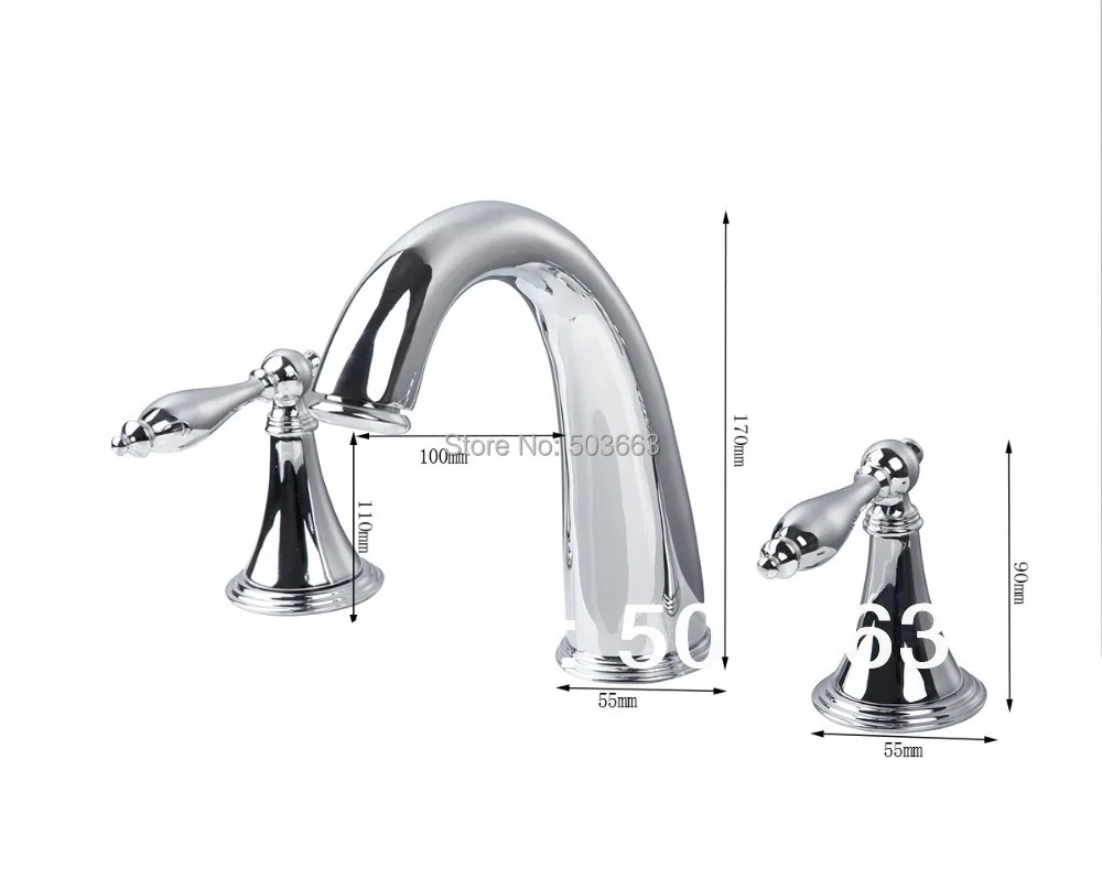 Новый дизайн 3 предмета 2 рычага ванная комната раковина латунный кран смеситель