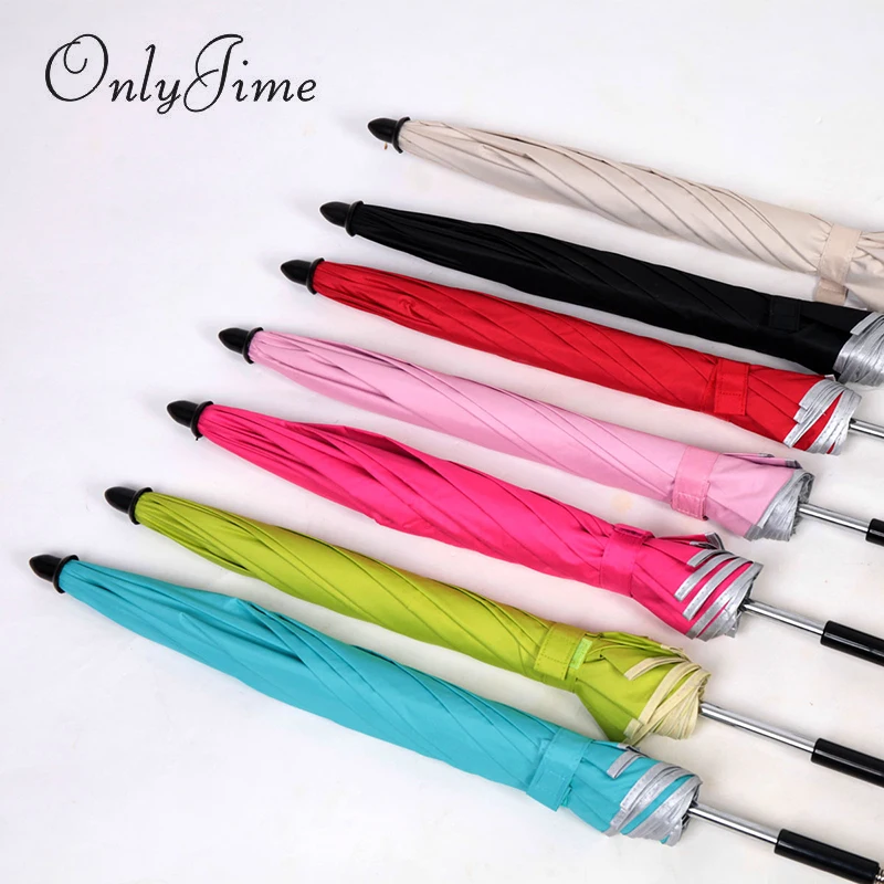 Детская коляска зонтик Свободный поворот серебряное покрытие УФ Защита от