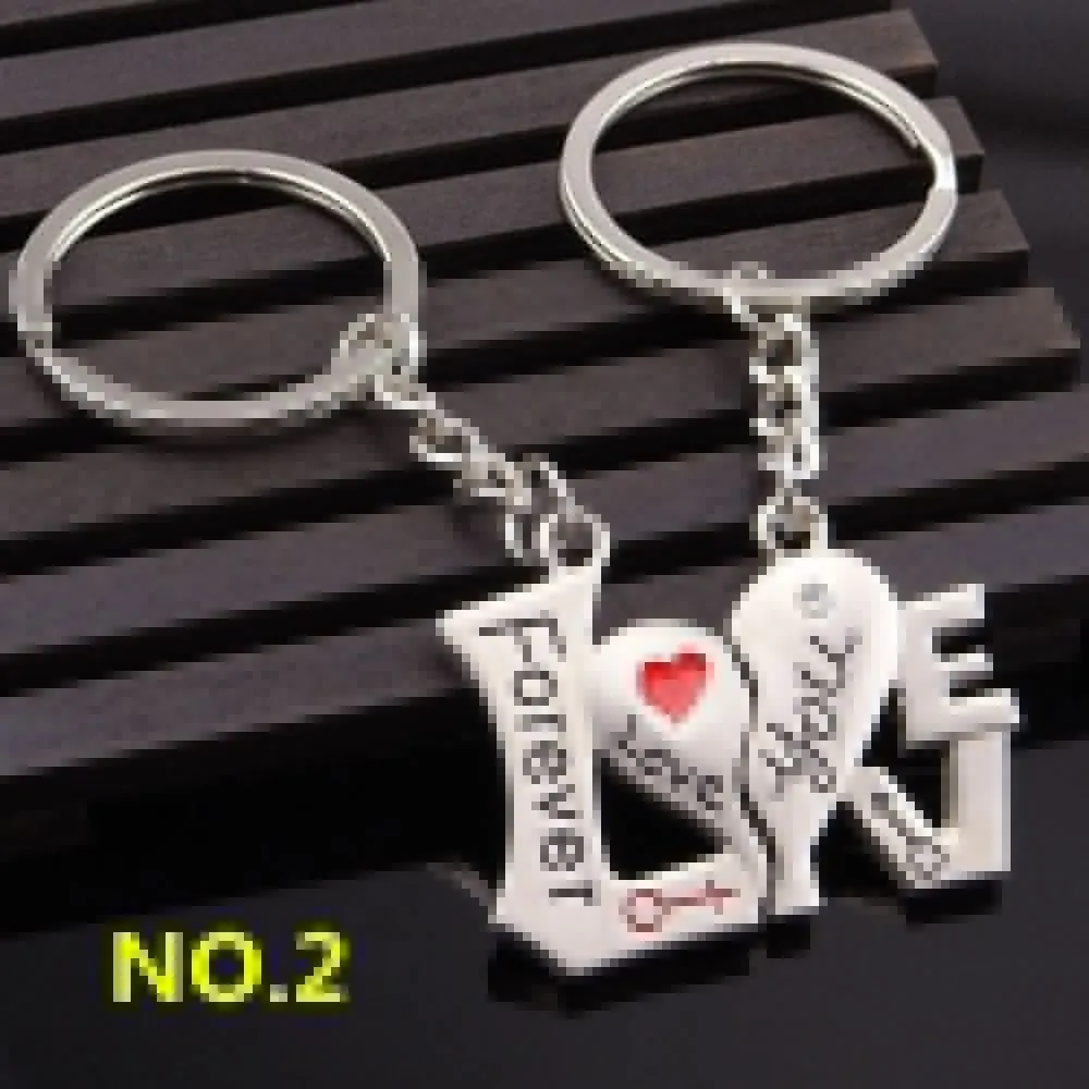 9 Style Couples Keychain Symbolizes The Love Of A Pair Key Chain Valentine's Day Lovers Couple Gifts | Украшения и аксессуары