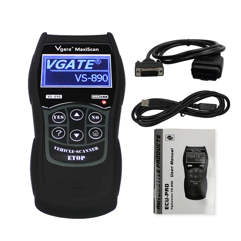 OBDII Scan Vgate VS890 MaxiScan автоматический диагностический сканер VS 890 CAN-BUS код неисправности многоязычные мультибрендовые автомобили Лучшая