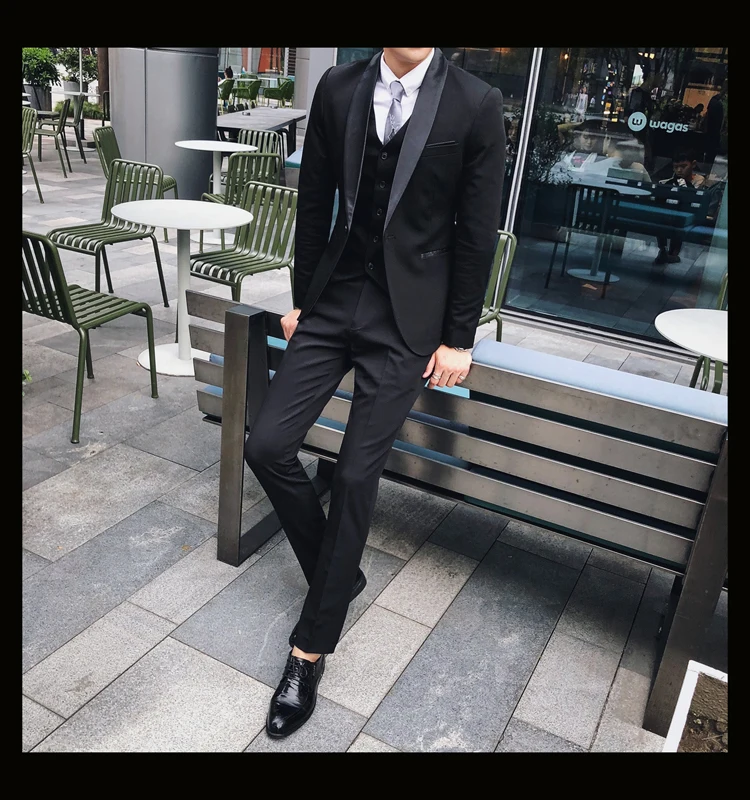 Белый костюм для мужчин для свадьбы Slim Fit Terno Completo 3 шт. мужские формальные костюмы смокинг черный Ternos костюм Homme Heren Pakken