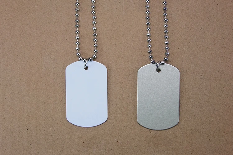 10pcs/lot Metal Army Tags for Blank Sublimation INk Transfer Printing Heat Press DIY Can Print