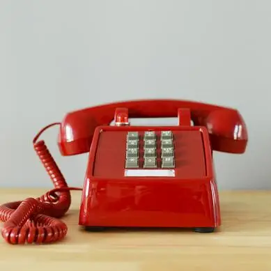 Red Ретро Металл рингтон стационарный телефон кнопка циферблат Античный Телефон двойной интерфейс регулировки громкости для офиса дома отеля черный красный - Цвет: Red