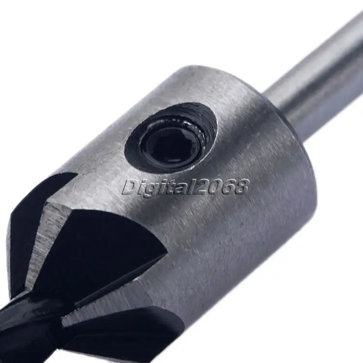 Набор сверл из быстрорежущей стали для зенковки 4 шт. с шестигранным хвостовиком 3