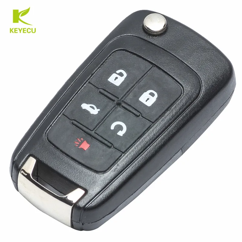 Брелок дистанционного управления KEYECU 5 кнопок 433 МГц с чипом ID46 для Chevrolet Cruze 2010 2011