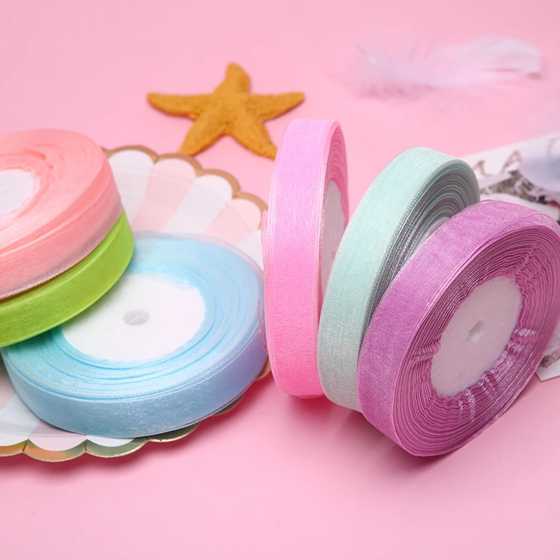 45Meters/Roll 20mm Chiffon Organza Ribbons for Wedding Birthday Party Decoration Christmas Halloween Gift Wrapping DIY Crafts | Дом и сад