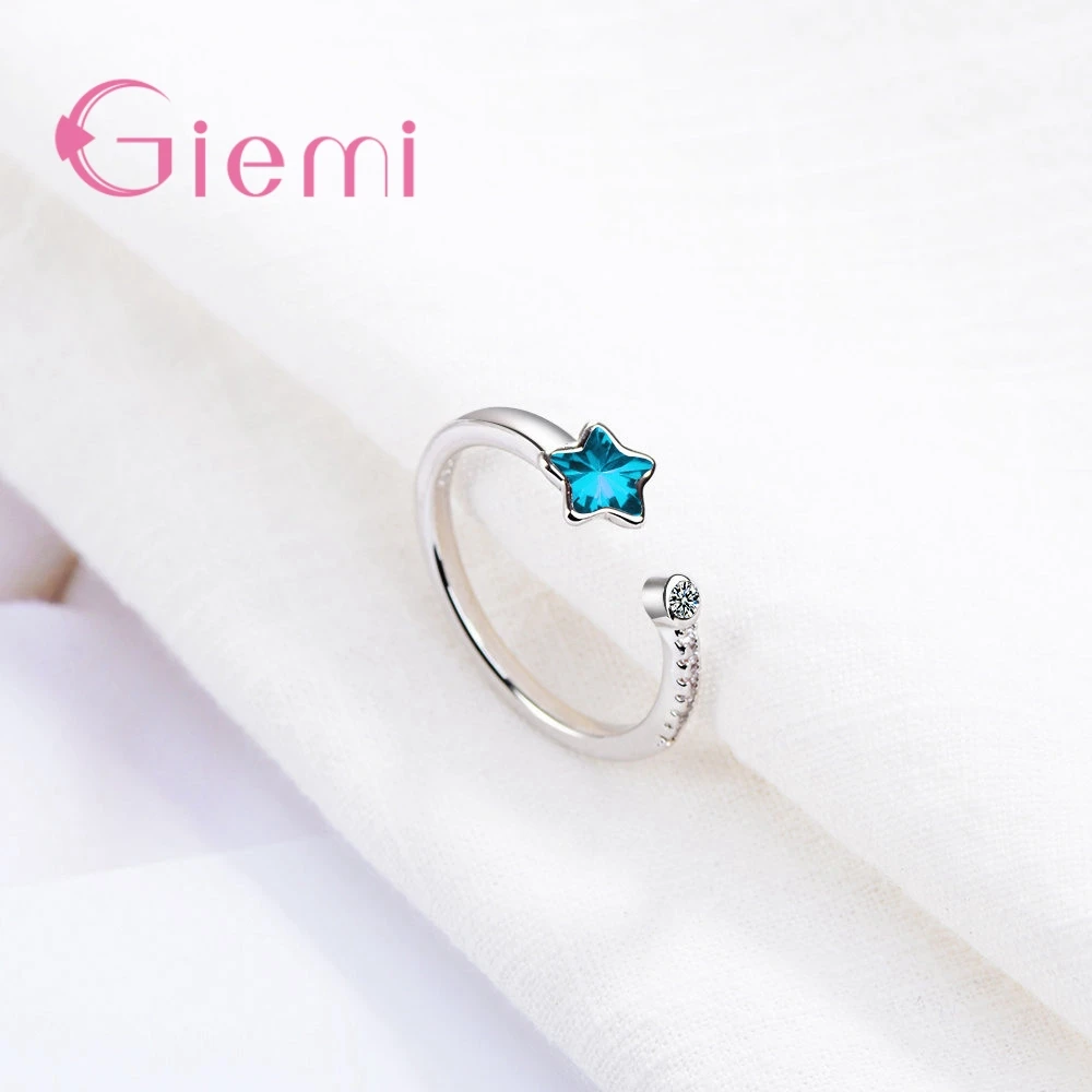 Женское регулируемое кольцо из серебра 925 пробы с фианитом|Кольца| |