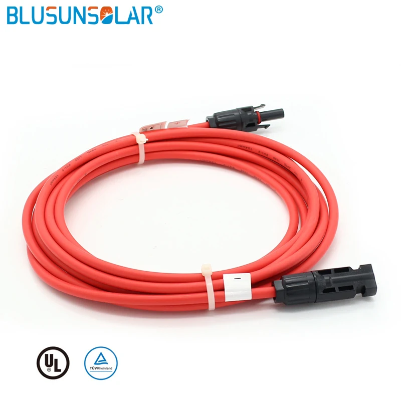 50 PCS /Lot Hot Selling 4mm2 1 Meter 12AWG Solar Extension Cable With PV Connectors Male Female For Soalr Pv System | Обустройство