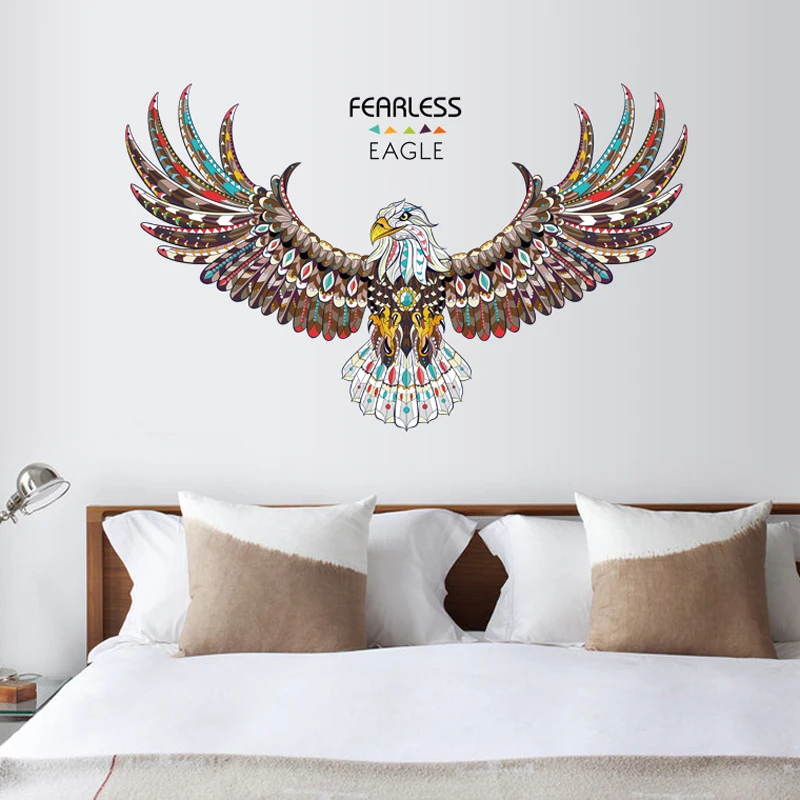 Бесстрашная Наклейка на стену с изображением орла животного для детской комнаты