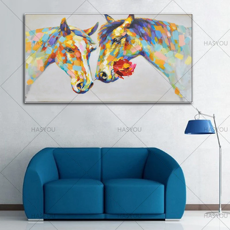 Ручная роспись 100% картина маслом дикая природа животные искусство фотография