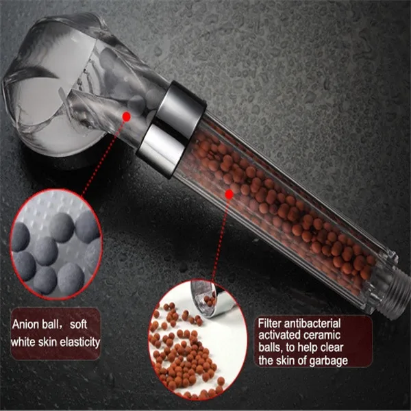 

MOIIO Negative Ion Healthy Shower Head SPA Filtered Adjustable with Shower Hose rain showerhead