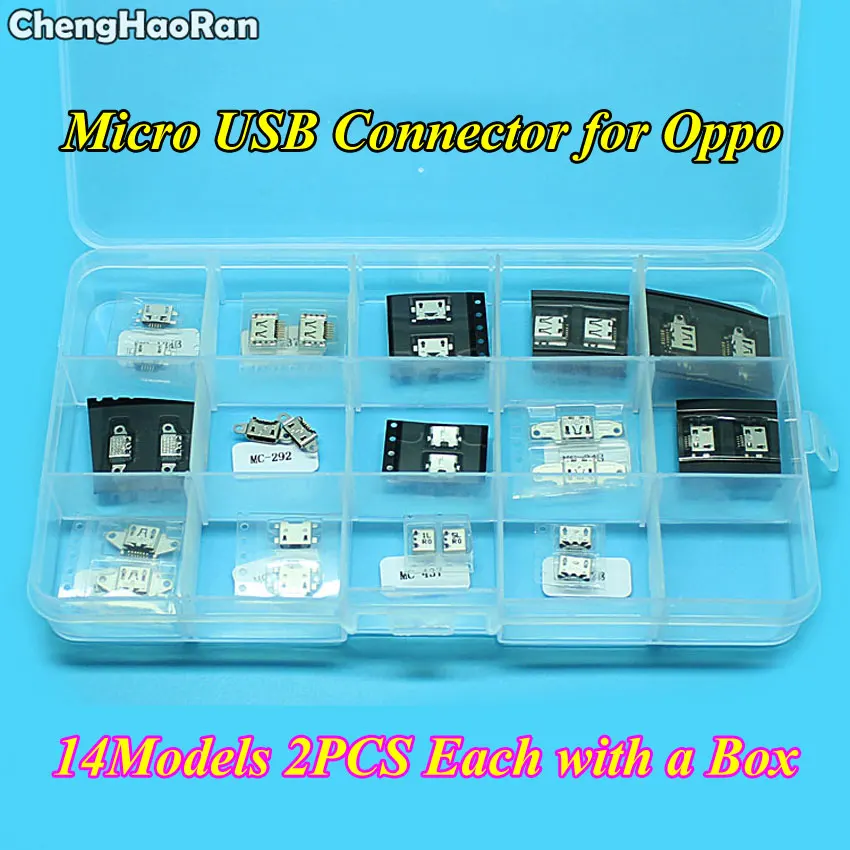 Micro USB коннектор ChengHaoRan 28 шт. разъем для зарядки OPPO R827 X9000 X9007 find7 find5 A59 U521 N1T N3 R3 R5 R7 R9