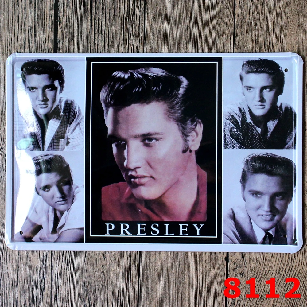 Elvis Presley Sign Logo Plaque Vintage Metal Painting Wall Sticker Iron Board Decorative Plates Poster Wholesale 20X30 CM | Дом и сад