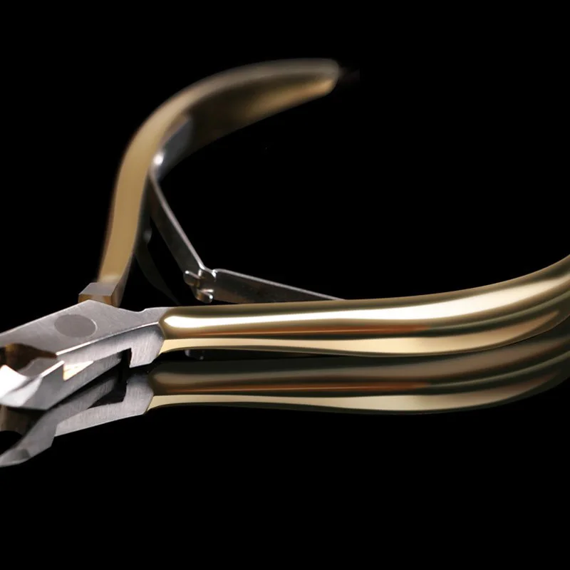 Профессиональные золотые ножницы для кутикулы щипцы на ногтях обрезка кусачки