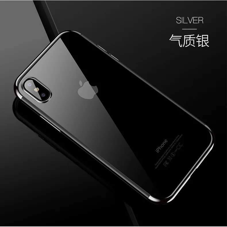Трехсекционный Чехол для мобильного телефона iPhone6/7/8/X гальванический
