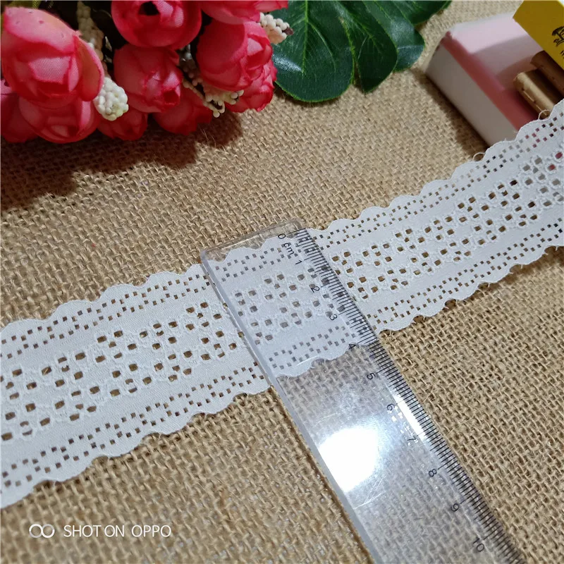 Высококачественная Белая эластичная кружевная лента S1627 3 5-5 5 см нижнее белье