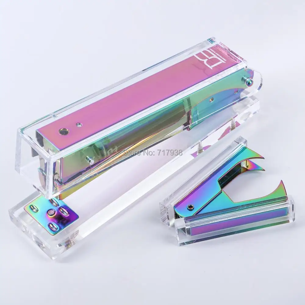 Цветной Золотой акриловый степлер для снятия степлера Диспенсер ленты офисные