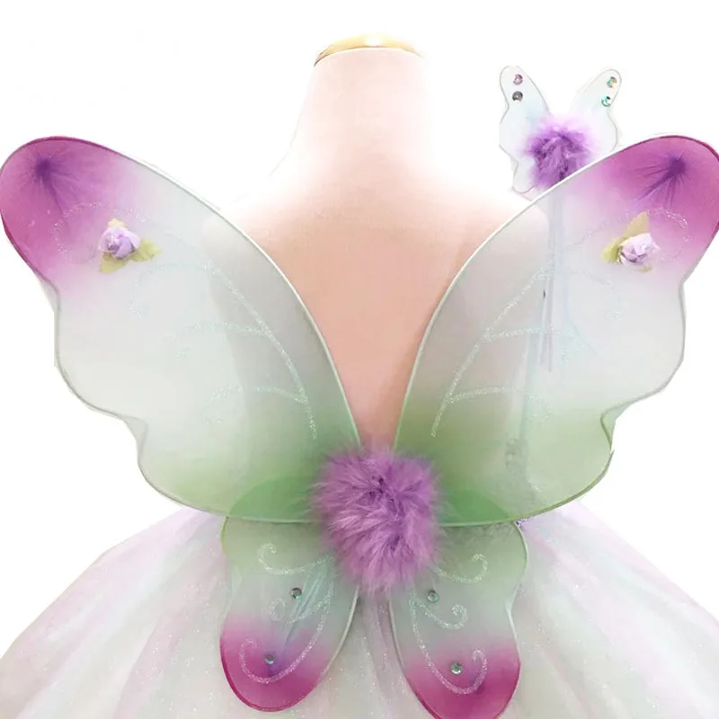 

Kids Baby Girls Butterfly Princess Dress Tulle Tutu Skirt Ballet Dancewear Wedding Birthday Party Supplies Children's Day Decor